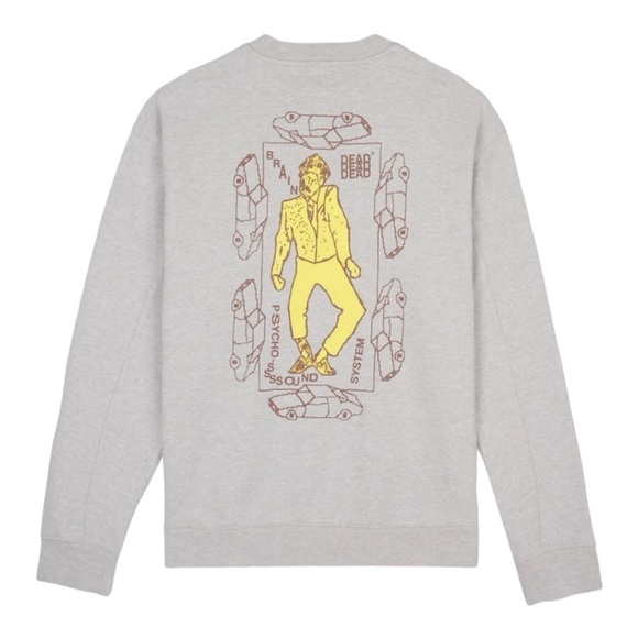 Brain Dead PROGRESSIVE ARTISTRY CREWNECK SWEATSHIRT - HEATHER GREY Size M - Picture 2 of 8